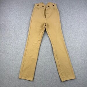 Frontier Classics Pants Mens 29x34 Tan Buckle Back Western Cowboy V Notch Canvas